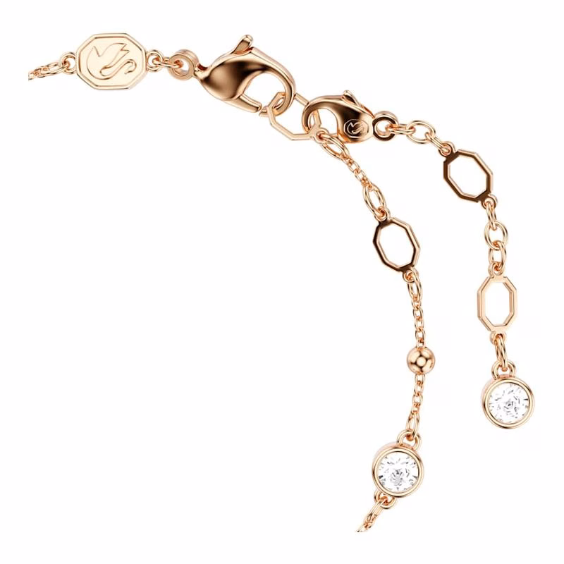 Imber Armband, Runt Slipat, Vitt, RoséGuldpläTerat