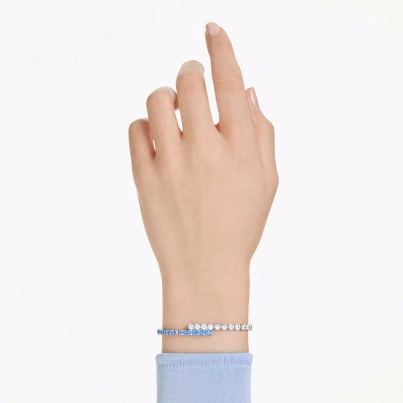Matrixarmband, Blandade Storlekar, BlåTt, RodiumpläTerat