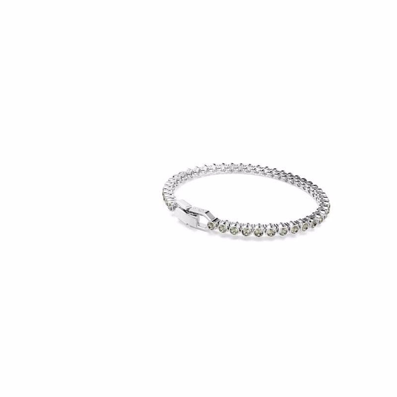 Imber Emily Tennisarmband, Runt Slipat, Svart, RodiumpläTerat