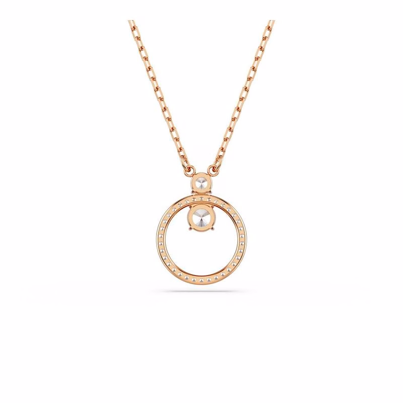 Constella-HäNge, Pavé, Rund Slipning, Vit, RoséGuldtonad BeläGgning