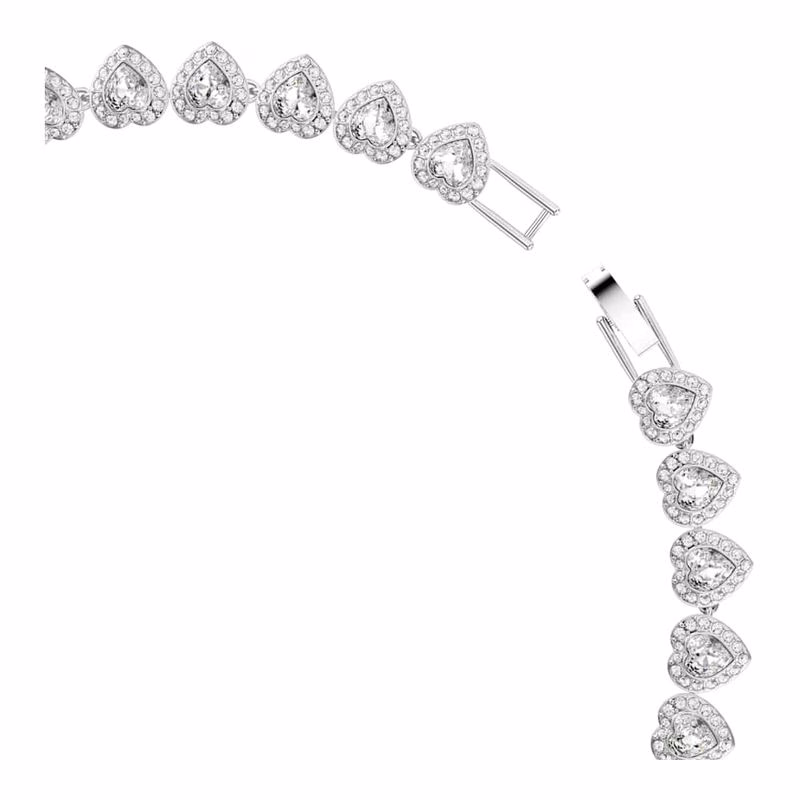 Ariana Grande X Swarovski Tennishalsband, Blandade Storlekar, HjäRta, Vitt, RodiumpläTerat
