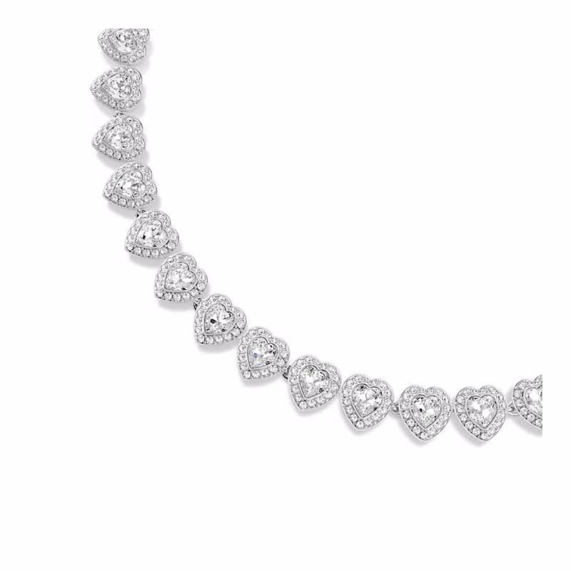 Ariana Grande X Swarovski Tennishalsband, Blandade Storlekar, HjäRta, Vitt, RodiumpläTerat