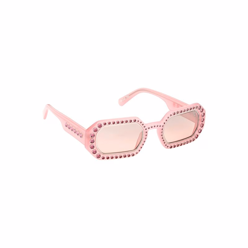 SolglasöGon, åTtkantig Form, Pavé, Sk0345 72u, Rosa