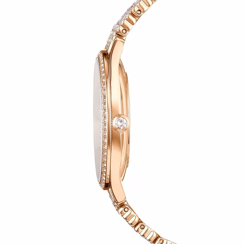 Attract-Klocka, Tillverkad I Schweiz, PavéBelagd, Metallarmband, RoséGuldton, RoséGuldtonad Finish