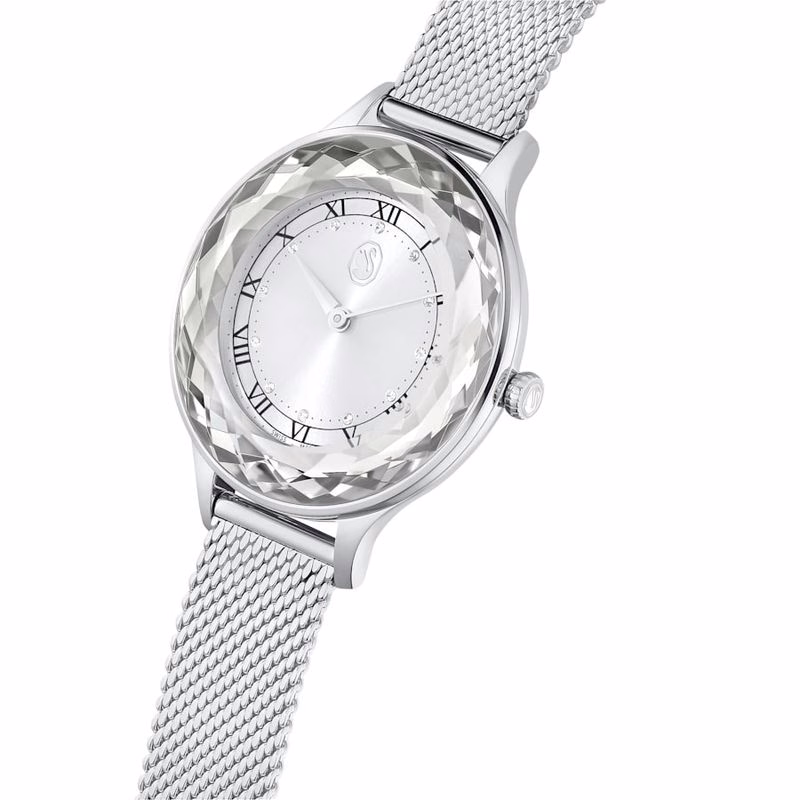Octea Nova-Klocka, Tillverkad I Schweiz, Metallarmband, SilverfäRgad, Rostfritt StåL