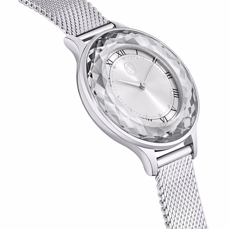 Octea Nova-Klocka, Tillverkad I Schweiz, Metallarmband, SilverfäRgad, Rostfritt StåL