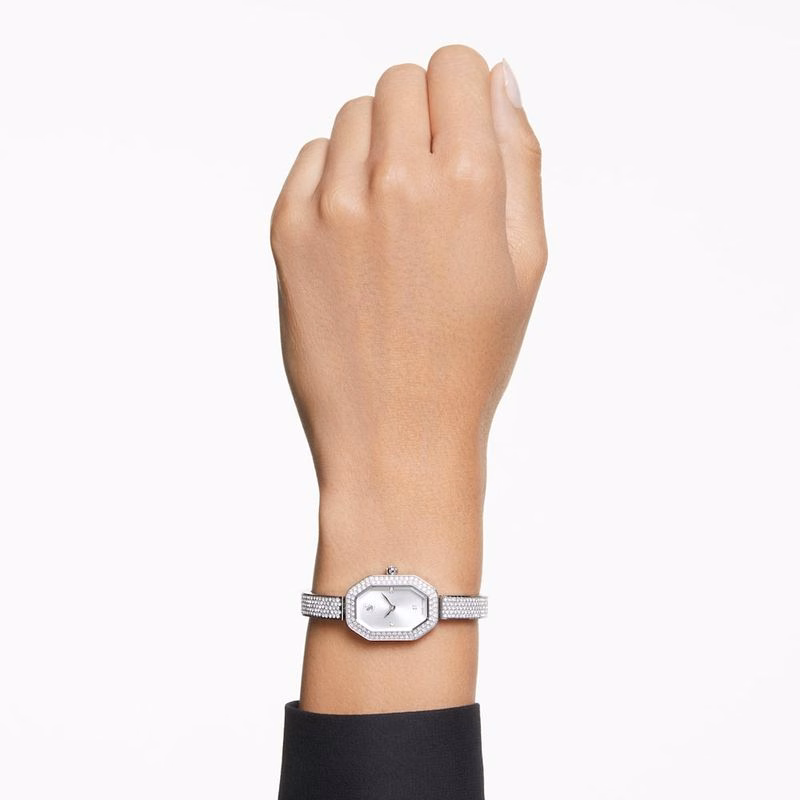 Dextera Armbandsur, Tillverkad I Schweiz, Metallarmband, SilverfäRgad, Rostfritt StåL