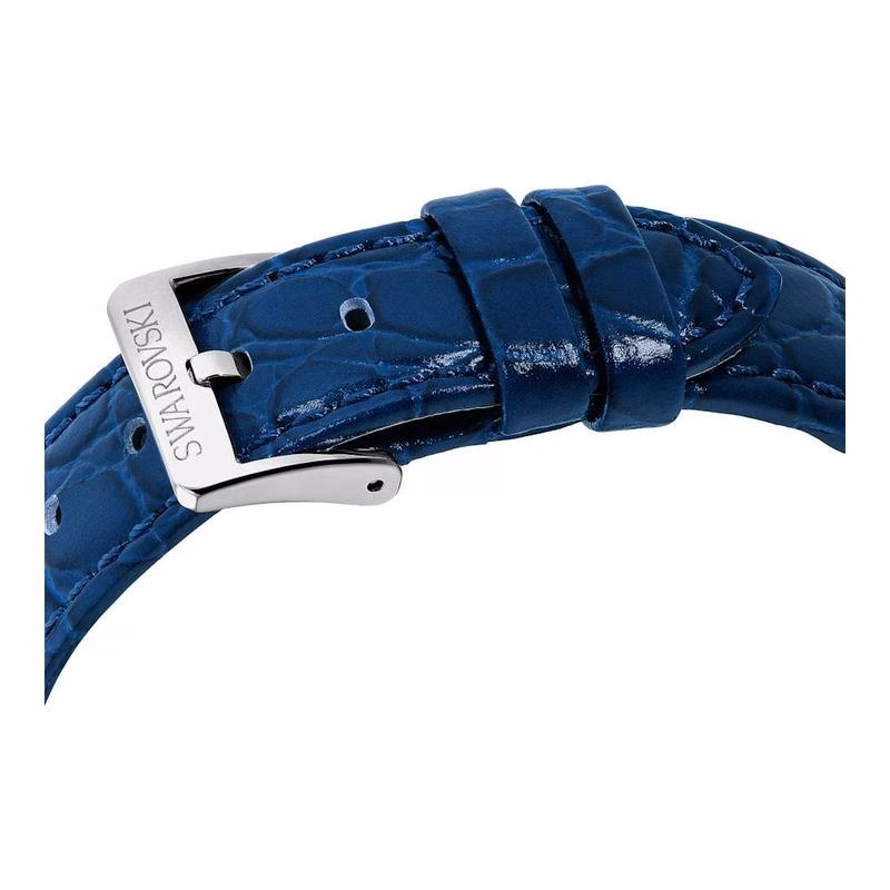 Octea Moon-Klocka, Tillverkad I Schweiz, Moon, LäDerarmband, Blå, Blå Finish