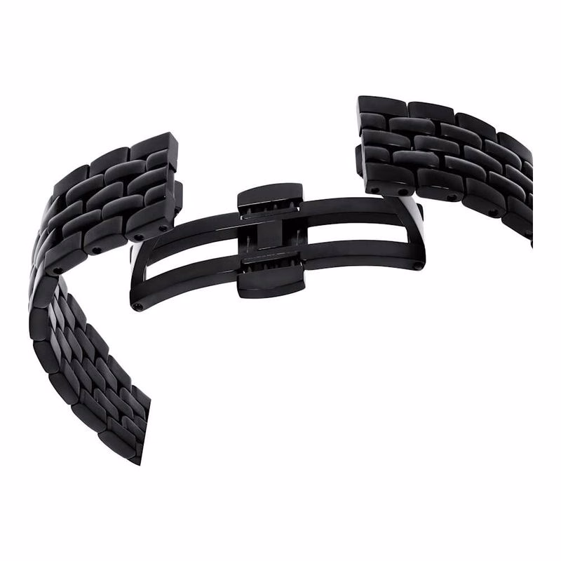 Octea Moon-Klocka, Tillverkad I Schweiz, MåNe, Metallarmband, Svart, Svart Finish
