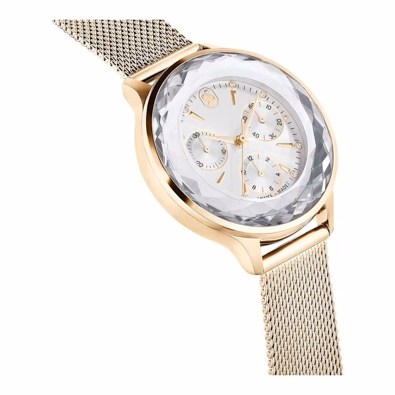 Nova Chrono-Klocka, Tillverkad I Schweiz, Metallarmband, GuldfäRgad, ChampagnefäRgad GuldfäRgad Finish