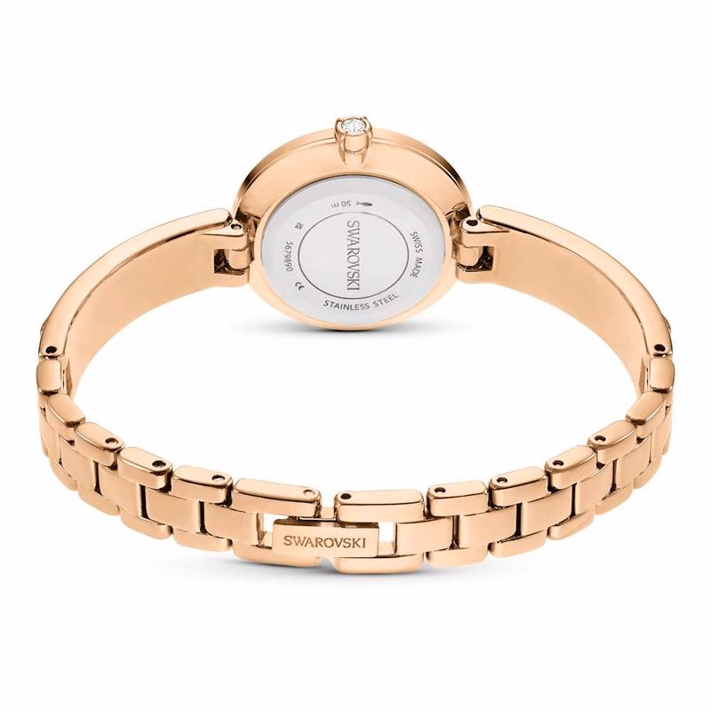 Matrix Armbandsklocka, Tillverkad I Schweiz, Kristallarmband, Rosa, RoséGuldtonad Finish