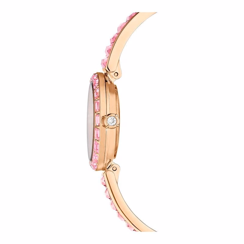 Matrix Armbandsklocka, Tillverkad I Schweiz, Kristallarmband, Rosa, RoséGuldtonad Finish