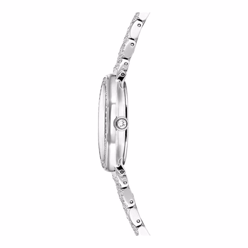 Dextera Octagon-Klocka, Tillverkad I Schweiz, Metallarmband, SilverfäRgad, Rostfritt StåL