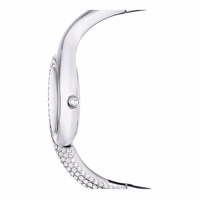 Dextera Asymmetrisk Klocka, Tillverkad I Schweiz, Metallarmband, SilverfäRgad, Rostfritt StåL