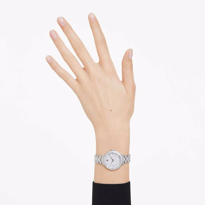 Klocka, Schweizisktillverkad, Metallarmband, SilverfäRgad, Rostfritt StåL