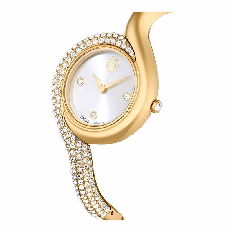 Dextera Asymmetrisk Klocka, Tillverkad I Schweiz, Metallarmband, GuldfäRgad, GuldfäRgad Finish