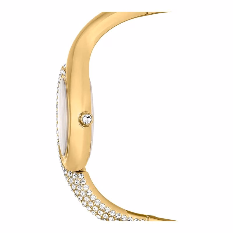 Dextera Asymmetrisk Klocka, Tillverkad I Schweiz, Metallarmband, GuldfäRgad, GuldfäRgad Finish