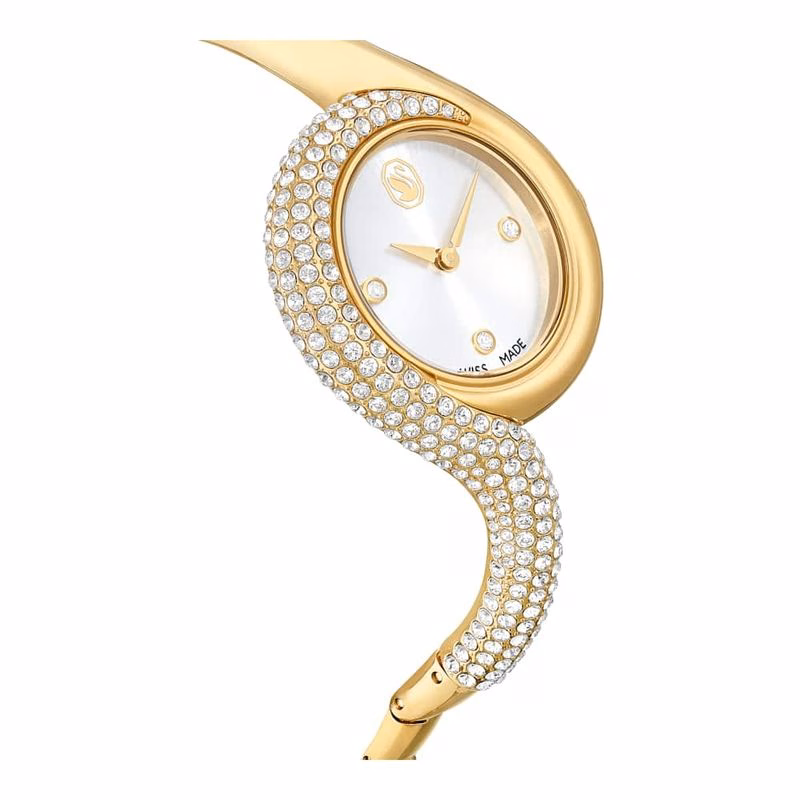 Dextera Asymmetrisk Klocka, Tillverkad I Schweiz, Metallarmband, GuldfäRgad, GuldfäRgad Finish