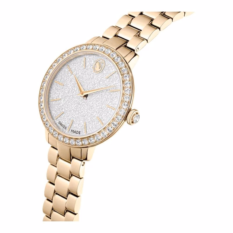 Klocka, Tillverkad I Schweiz, Metallarmband, GuldfäRgad, ChampagnefäRgad GuldfäRgad Finish