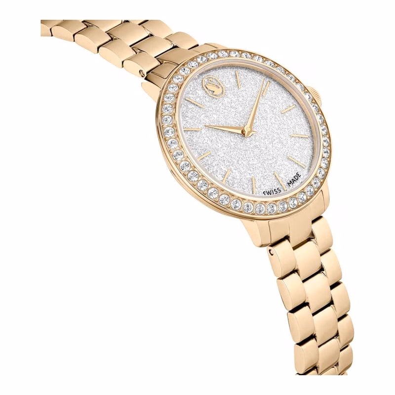 Klocka, Tillverkad I Schweiz, Metallarmband, GuldfäRgad, ChampagnefäRgad GuldfäRgad Finish