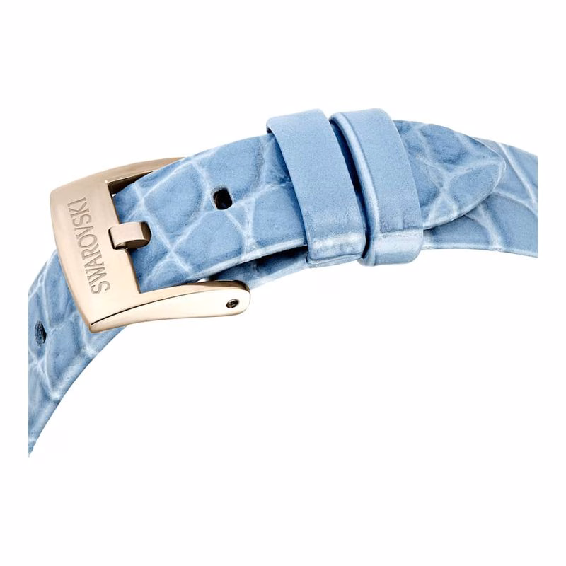 Imber-Klocka, Tillverkad I Schweiz, LäDerarmband, Blå, ChampagneguldfäRgad Finish