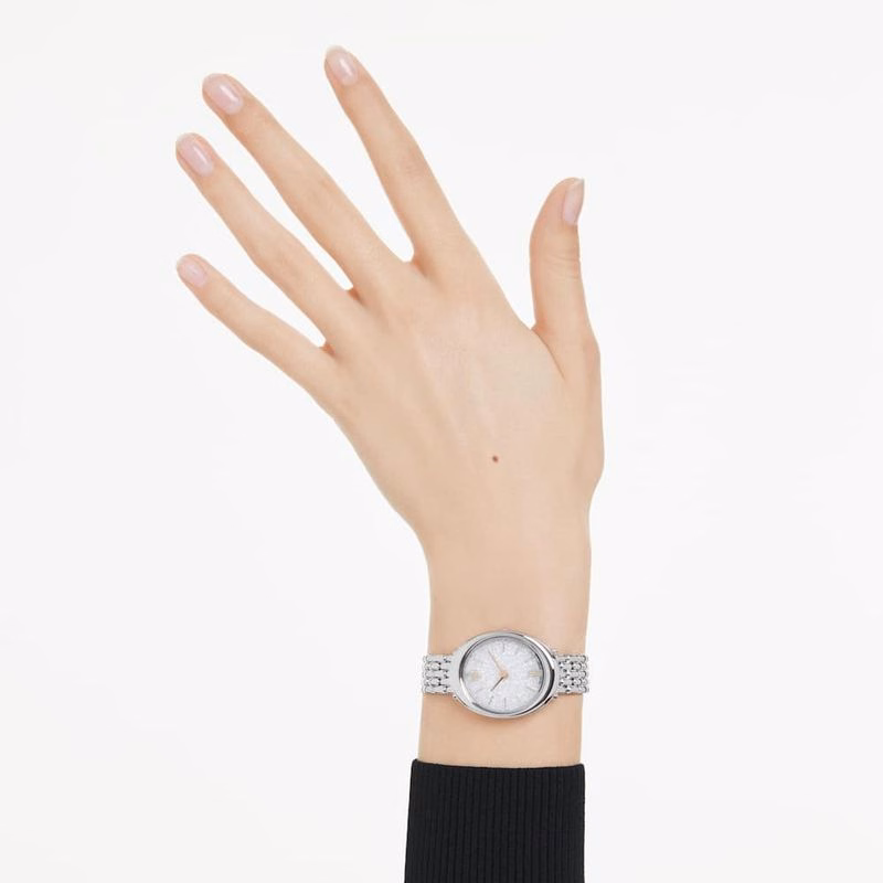Imber-Klocka, Tillverkad I Schweiz, Metallarmband, SilverfäRgad, Rostfritt StåL