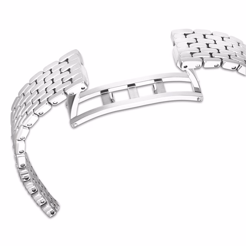 Attract-Klocka, Tillverkad I Schweiz, PavéBelagd, Metallarmband, SilverfäRgad, Rostfritt StåL